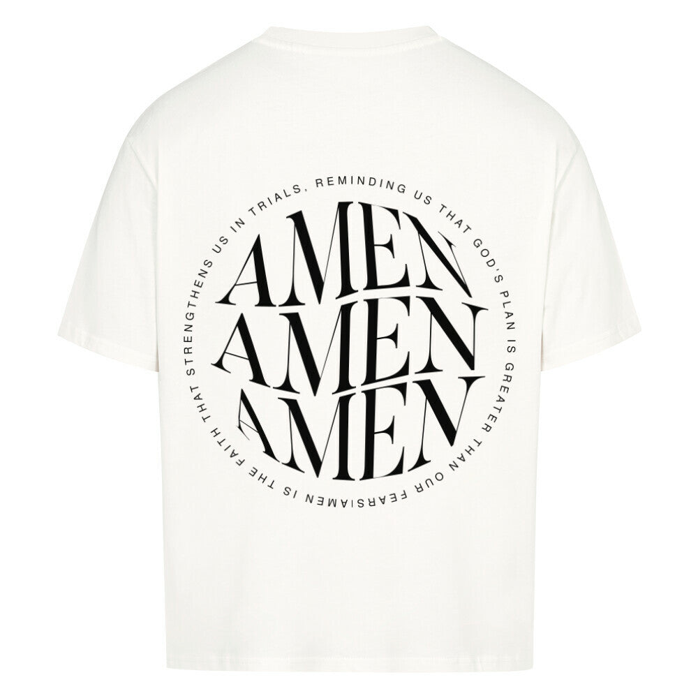 AMEN Oversized T-Shirt in babyblau – christliches Oversized T-Shirt von Blessed by God