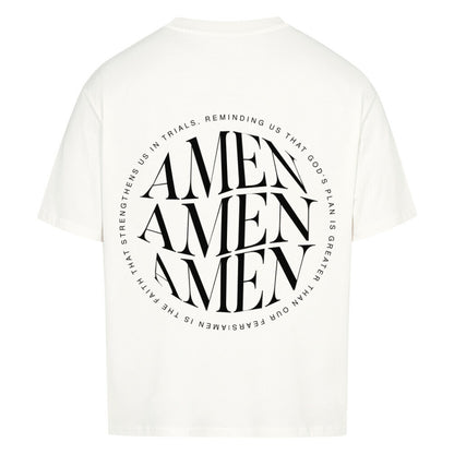 AMEN Oversized T-Shirt in babyblau – christliches Oversized T-Shirt von Blessed by God
