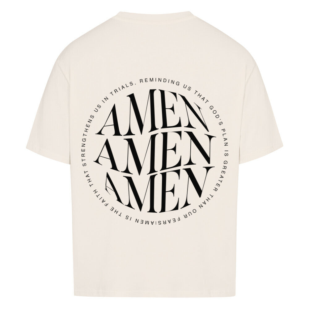AMEN Oversized T-Shirt in babyblau – christliches Oversized T-Shirt von Blessed by God