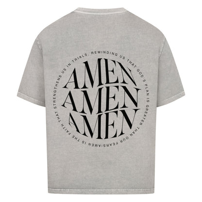 AMEN Oversized T-Shirt in babyblau – christliches Oversized T-Shirt von Blessed by God