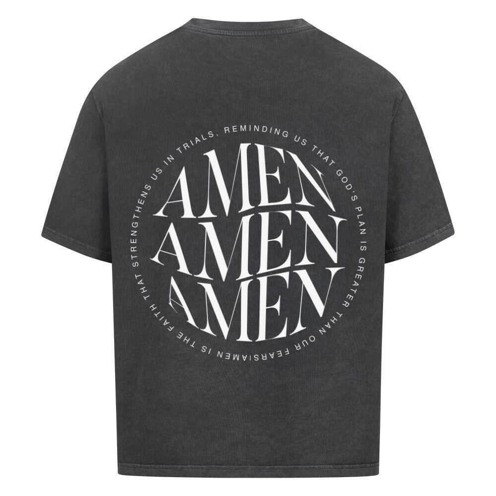 AMEN Oversized T-Shirt in babyblau – christliches Oversized T-Shirt von Blessed by God