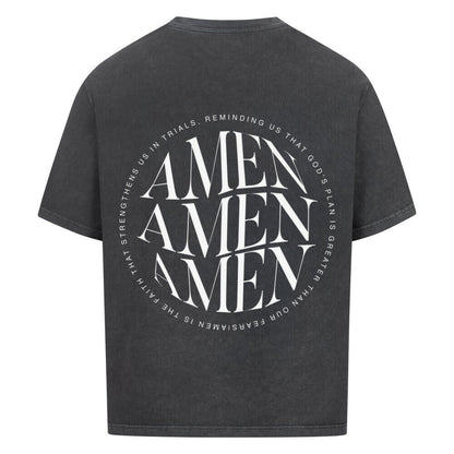 AMEN Oversized T-Shirt in babyblau – christliches Oversized T-Shirt von Blessed by God