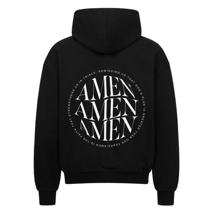 AMEN Oversized Zipper Hoodie in french-navy – christlicher Oversized Zipper-Hoodie von Blessed by God