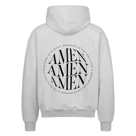 AMEN Oversized Zipper Hoodie in french-navy – christlicher Oversized Zipper-Hoodie von Blessed by God