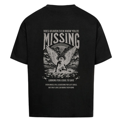 Missing Oversized T-Shirt in babyblau – christliches Oversized T-Shirt von Blessed by God