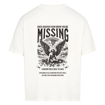 Missing Oversized T-Shirt in babyblau – christliches Oversized T-Shirt von Blessed by God