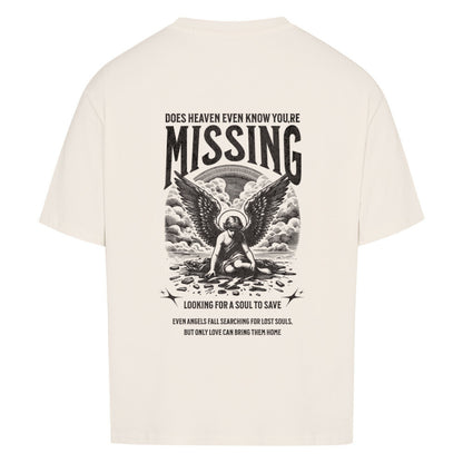 Missing Oversized T-Shirt in babyblau – christliches Oversized T-Shirt von Blessed by God