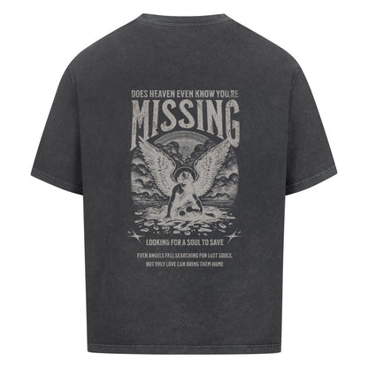 Missing Oversized T-Shirt in babyblau – christliches Oversized T-Shirt von Blessed by God