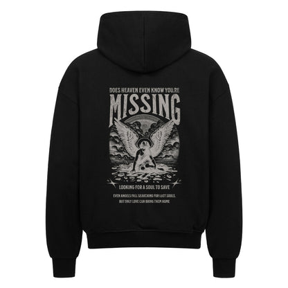 Missing Oversized Zipper Hoodie in french-navy – christlicher Oversized Zipper-Hoodie von Blessed by God