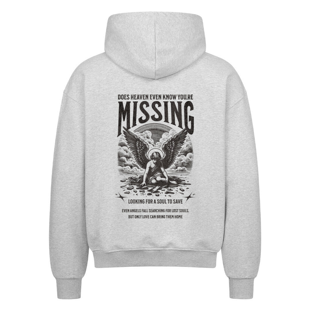 Missing Oversized Zipper Hoodie in french-navy – christlicher Oversized Zipper-Hoodie von Blessed by God