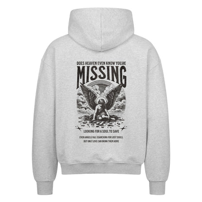 Missing Oversized Zipper Hoodie in french-navy – christlicher Oversized Zipper-Hoodie von Blessed by God