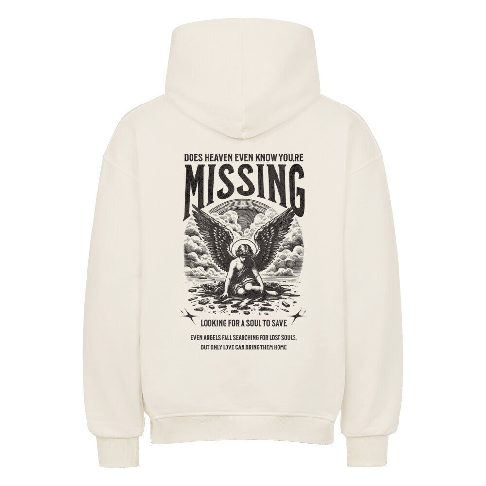 Missing Oversized Hoodie in natural-raw – christlicher Oversized Hoodie von Blessed by God