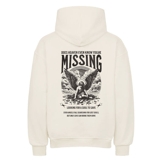 Missing Oversized Hoodie in natural-raw – christlicher Oversized Hoodie von Blessed by God