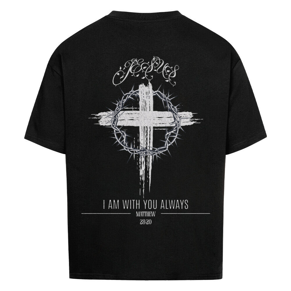 I Am With You Always Oversized T-Shirt in babyblau – christliches Oversized T-Shirt von Blessed by God