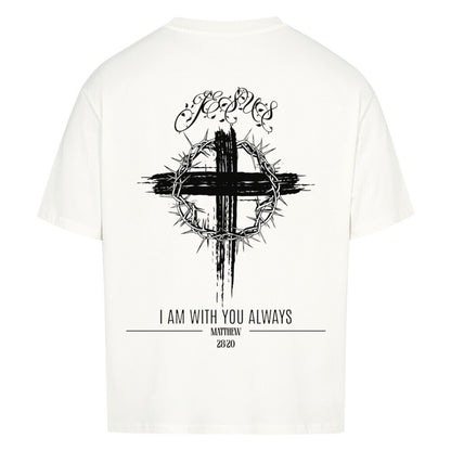 I Am With You Always Oversized T-Shirt in babyblau – christliches Oversized T-Shirt von Blessed by God