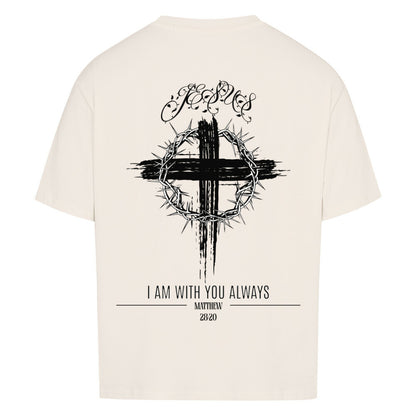 I Am With You Always Oversized T-Shirt in babyblau – christliches Oversized T-Shirt von Blessed by God