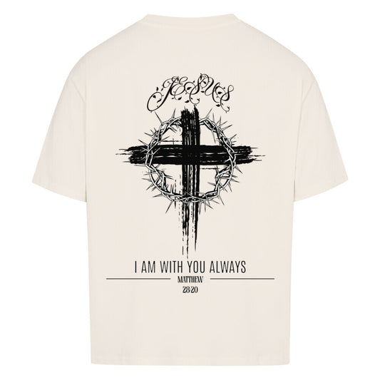 I Am With You Always Oversized T-Shirt in babyblau – christliches Oversized T-Shirt von Blessed by God