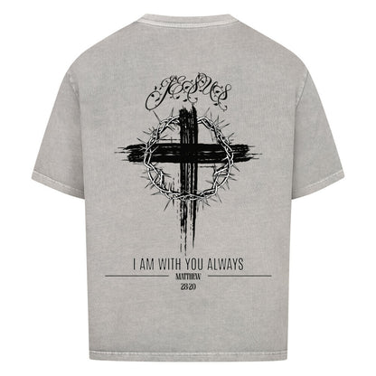 I Am With You Always Oversized T-Shirt in babyblau – christliches Oversized T-Shirt von Blessed by God