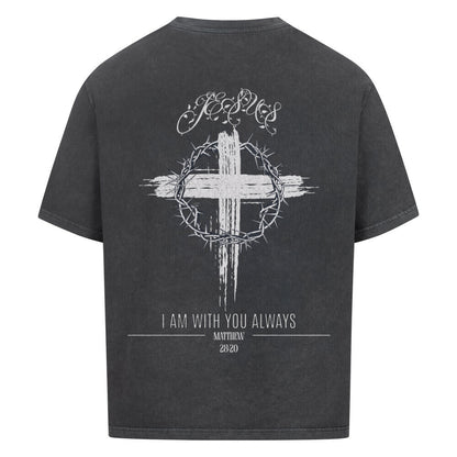 I Am With You Always Oversized T-Shirt in babyblau – christliches Oversized T-Shirt von Blessed by God