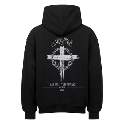 I Am With You Always Oversized Hoodie in natural-raw – christlicher Oversized Hoodie von Blessed by God