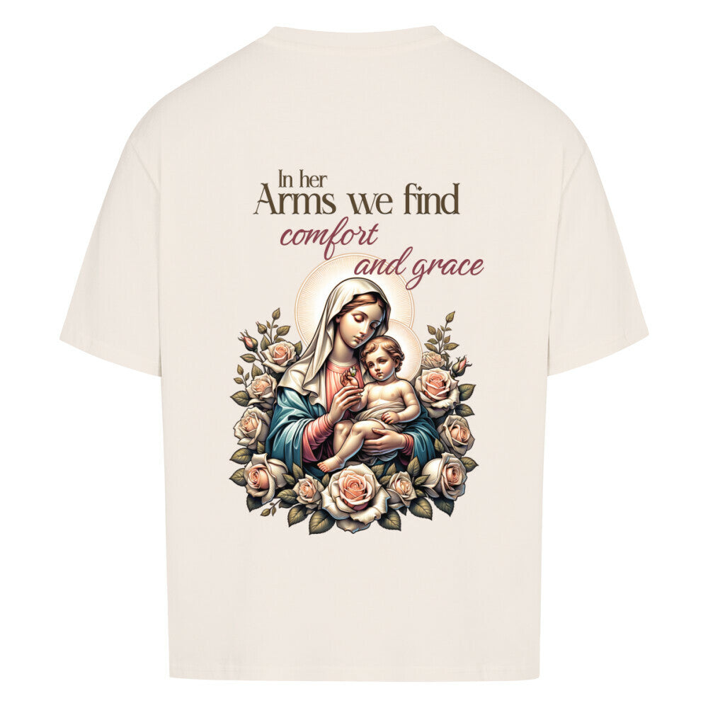 In Her Arms Oversized T-Shirt in babyblau – christliches Oversized T-Shirt von Blessed by God