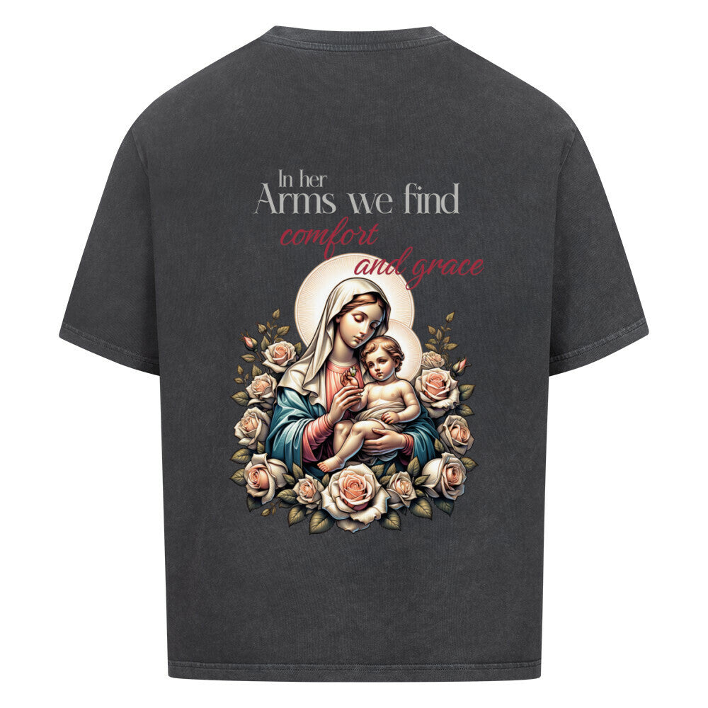 In Her Arms Oversized T-Shirt in babyblau – christliches Oversized T-Shirt von Blessed by God