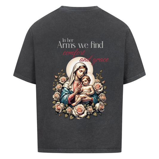 In Her Arms Oversized T-Shirt in babyblau – christliches Oversized T-Shirt von Blessed by God