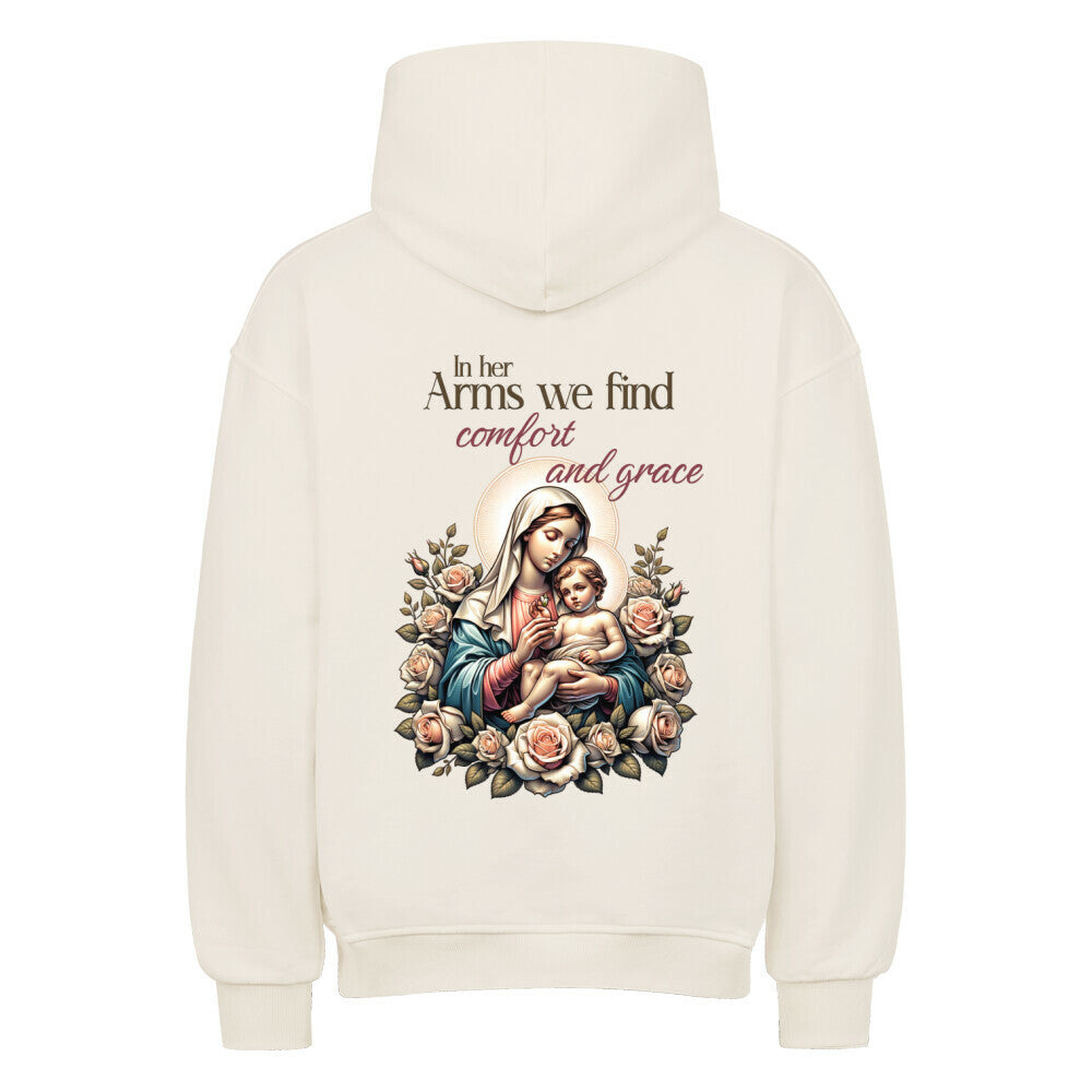 In Her Arms Oversized Hoodie in natural-raw – christlicher Oversized Hoodie von Blessed by God