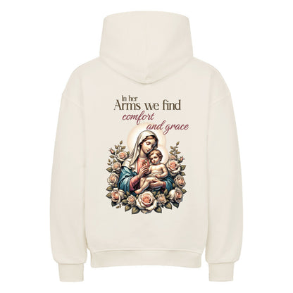In Her Arms Oversized Hoodie in natural-raw – christlicher Oversized Hoodie von Blessed by God