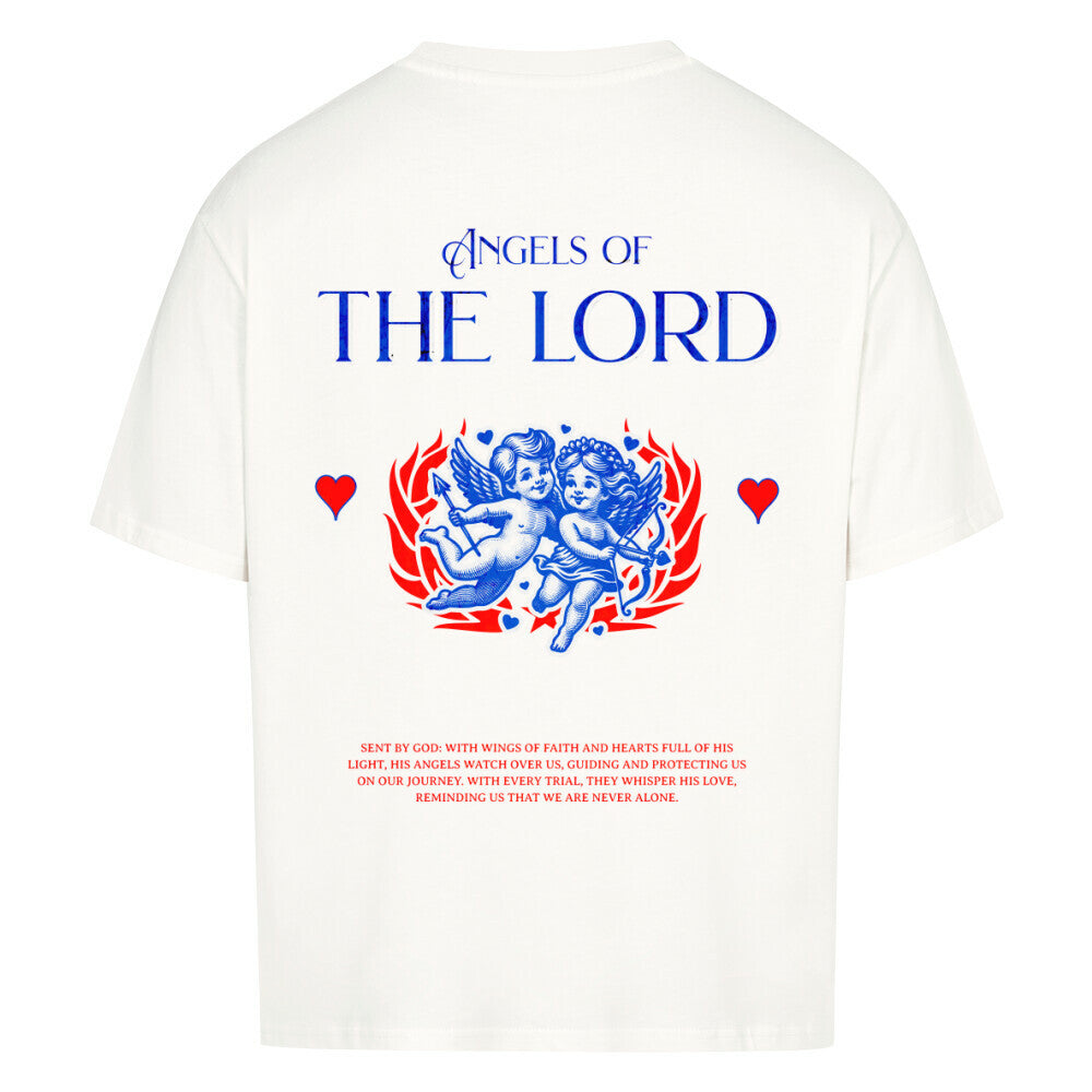 Angels of the Lord Oversized T-Shirt in babyblau – christliches Oversized T-Shirt von Blessed by God