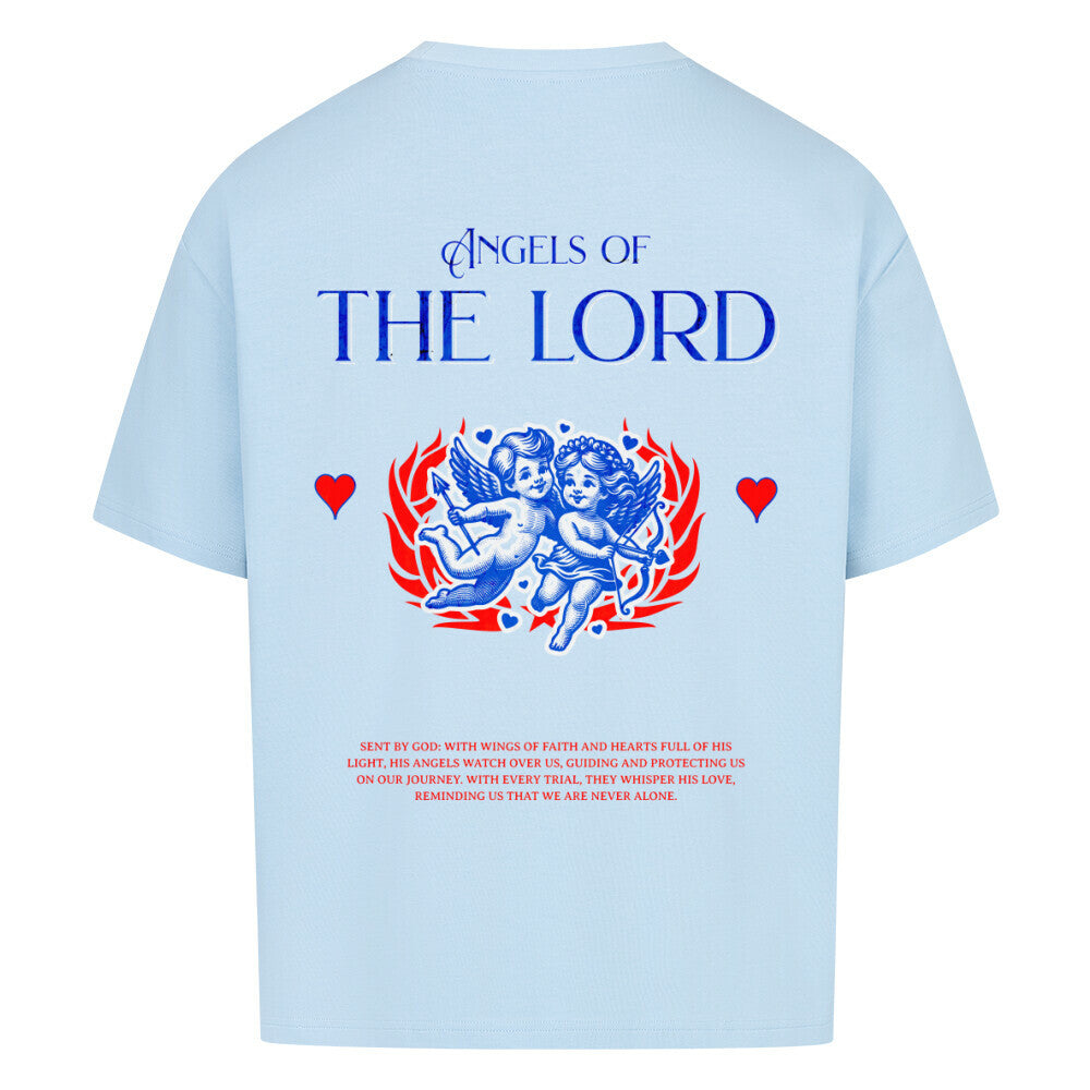 Angels of the Lord Oversized T-Shirt in babyblau – christliches Oversized T-Shirt von Blessed by God