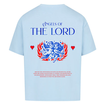 Angels of the Lord Oversized T-Shirt in babyblau – christliches Oversized T-Shirt von Blessed by God
