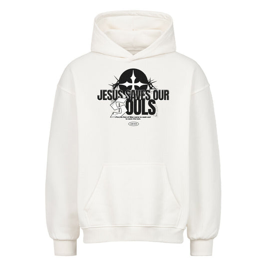 Jesus Saves Our Souls Oversized Hoodie in natural-raw – christlicher Oversized Hoodie von Blessed by God