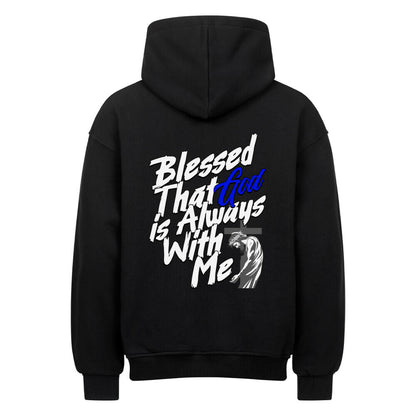 Blessed That God Is Always With Me Oversized Hoodie in natural-raw – christlicher Oversized Hoodie von Blessed by God