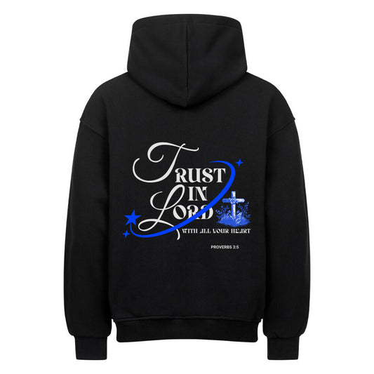 Trust in the Lord Oversized Hoodie in natural-raw – christlicher Oversized Hoodie von Blessed by God
