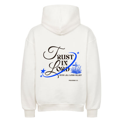 Trust in the Lord Oversized Hoodie in natural-raw – christlicher Oversized Hoodie von Blessed by God