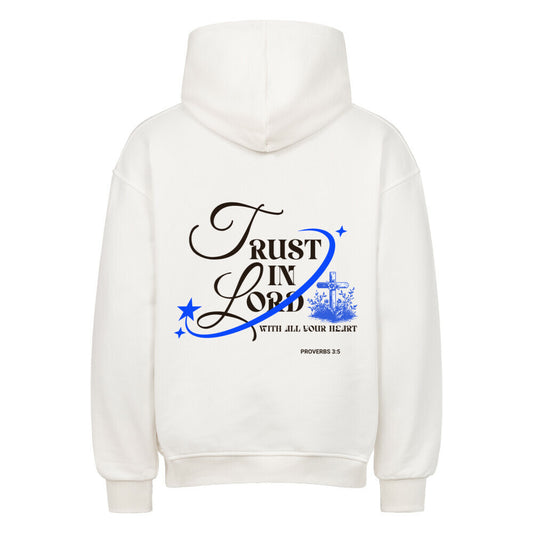 Trust in the Lord Oversized Hoodie in natural-raw – christlicher Oversized Hoodie von Blessed by God