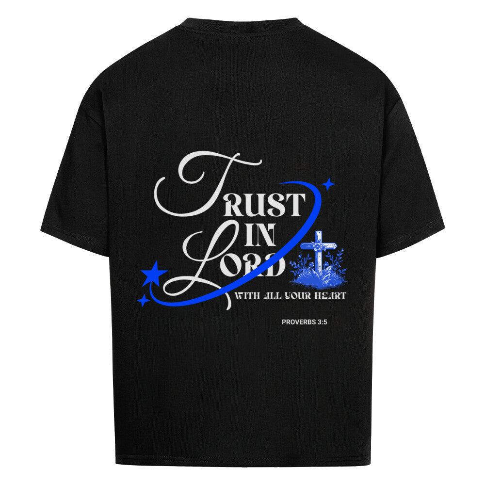 Trust in the Lord Oversized T-Shirt in babyblau – christliches Oversized T-Shirt von Blessed by God