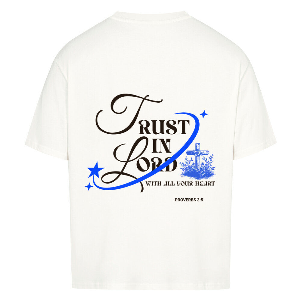 Trust in the Lord Oversized T-Shirt in babyblau – christliches Oversized T-Shirt von Blessed by God