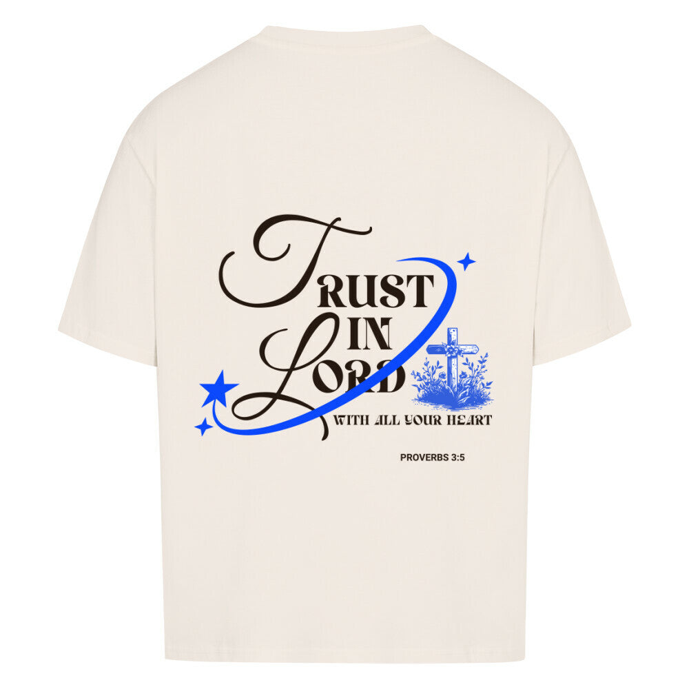 Trust in the Lord Oversized T-Shirt in babyblau – christliches Oversized T-Shirt von Blessed by God