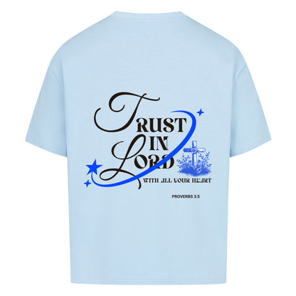Trust in the Lord Oversized T-Shirt in babyblau – christliches Oversized T-Shirt von Blessed by God