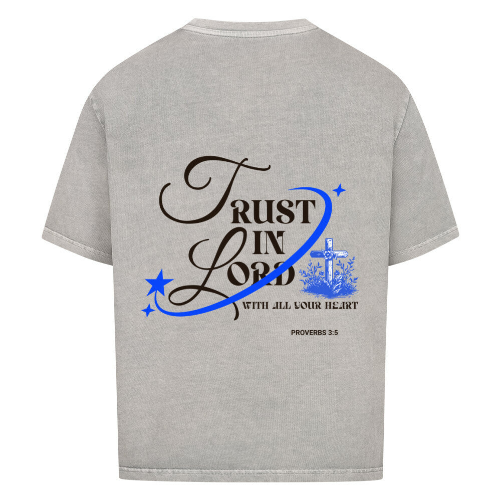 Trust in the Lord Oversized T-Shirt in babyblau – christliches Oversized T-Shirt von Blessed by God