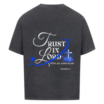 Trust in the Lord Oversized T-Shirt in babyblau – christliches Oversized T-Shirt von Blessed by God