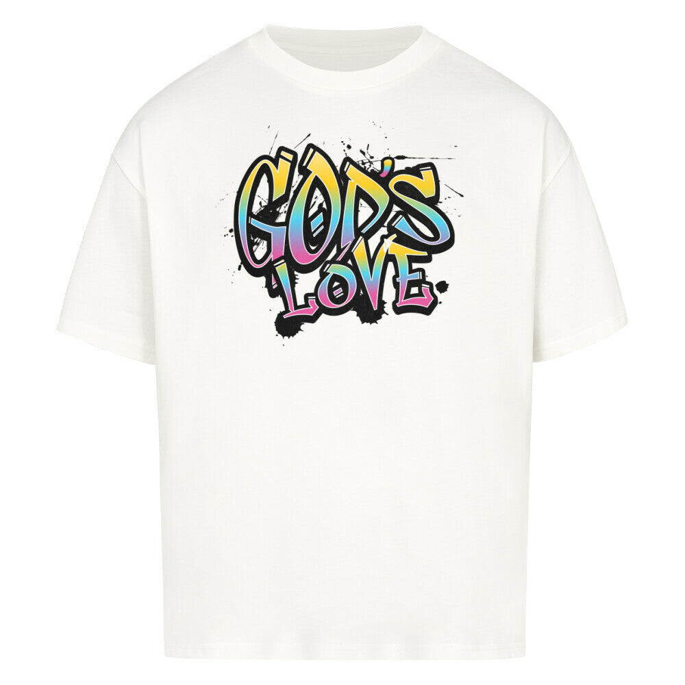 God's Love Oversized T-Shirt in babyblau – christliches Oversized T-Shirt von Blessed by God