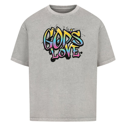 God's Love Oversized T-Shirt in babyblau – christliches Oversized T-Shirt von Blessed by God