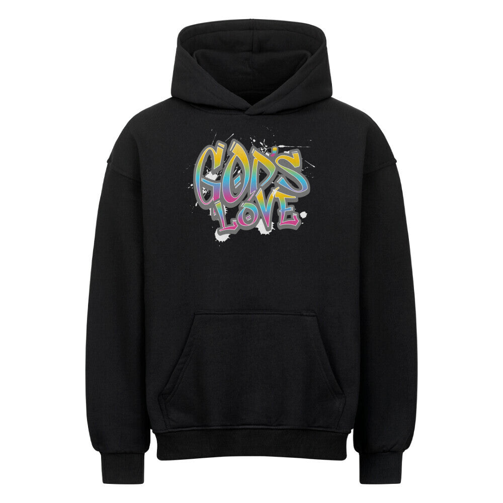 God's Love Oversized Hoodie in natural-raw – christlicher Oversized Hoodie von Blessed by God
