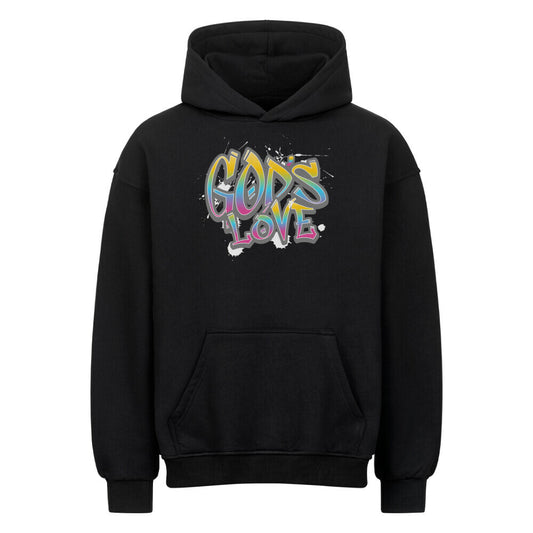 God's Love Oversized Hoodie in natural-raw – christlicher Oversized Hoodie von Blessed by God