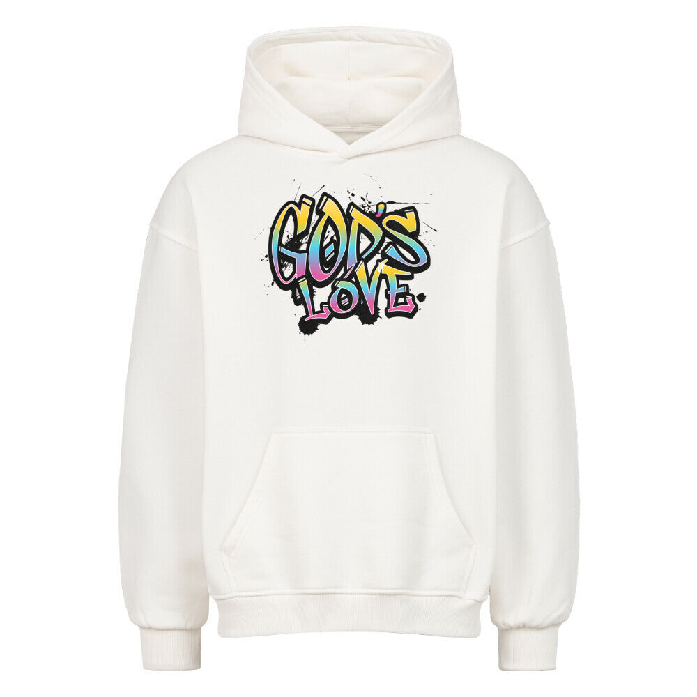 God's Love Oversized Hoodie in natural-raw – christlicher Oversized Hoodie von Blessed by God