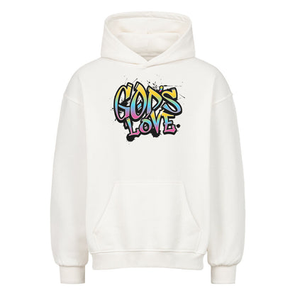 God's Love Oversized Hoodie in natural-raw – christlicher Oversized Hoodie von Blessed by God