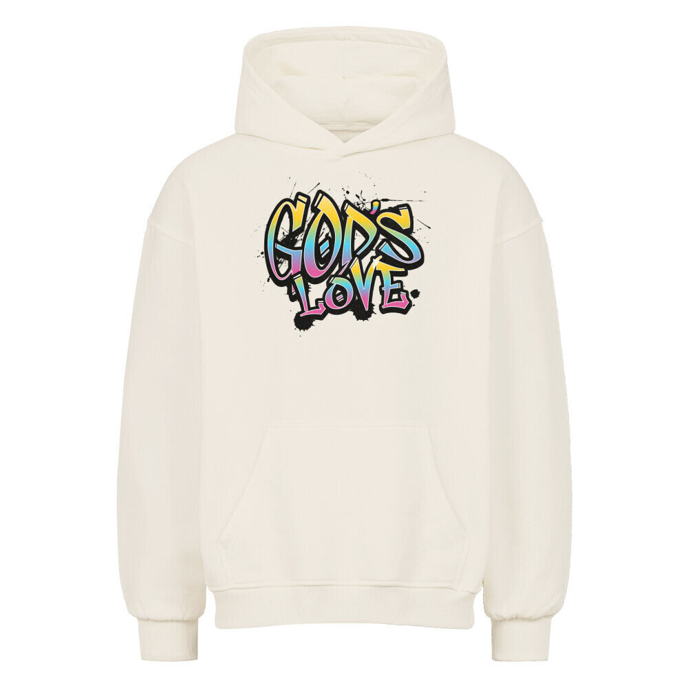 God's Love Oversized Hoodie in natural-raw – christlicher Oversized Hoodie von Blessed by God